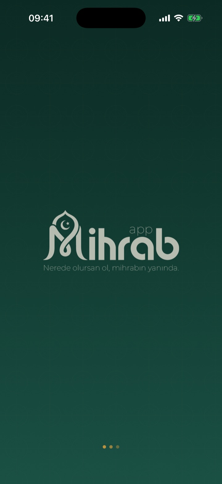 Mihrap açılış ekranı